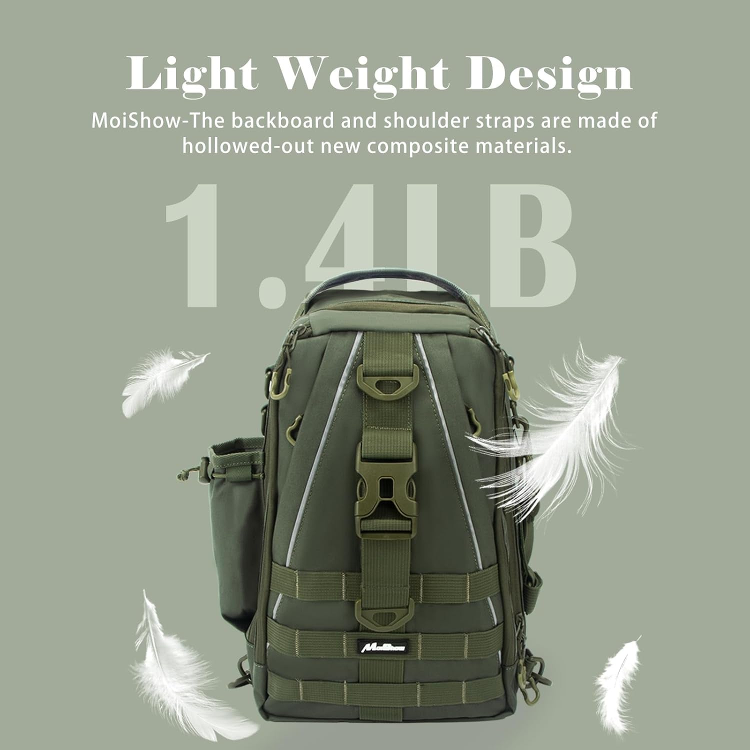 Fishing Backpack with Rod Holder and Tackle Box